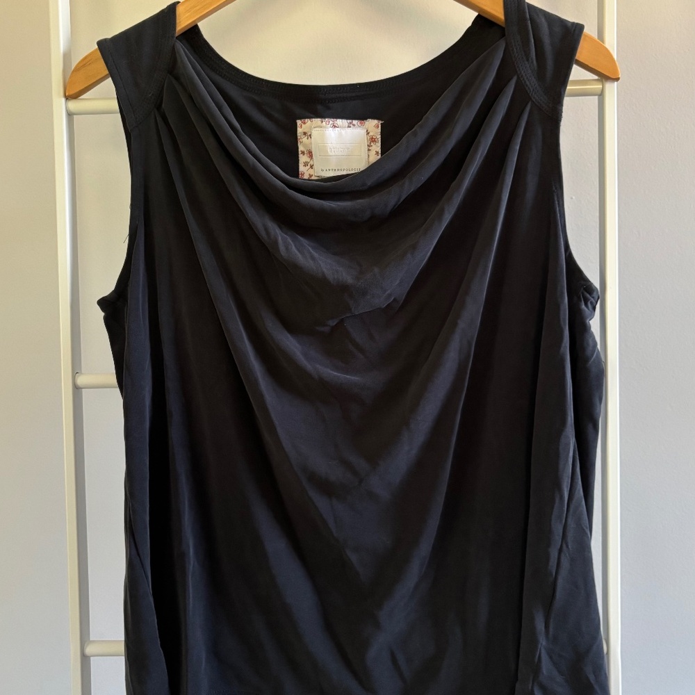 Anthropologie Charcoal Sleeveless Top